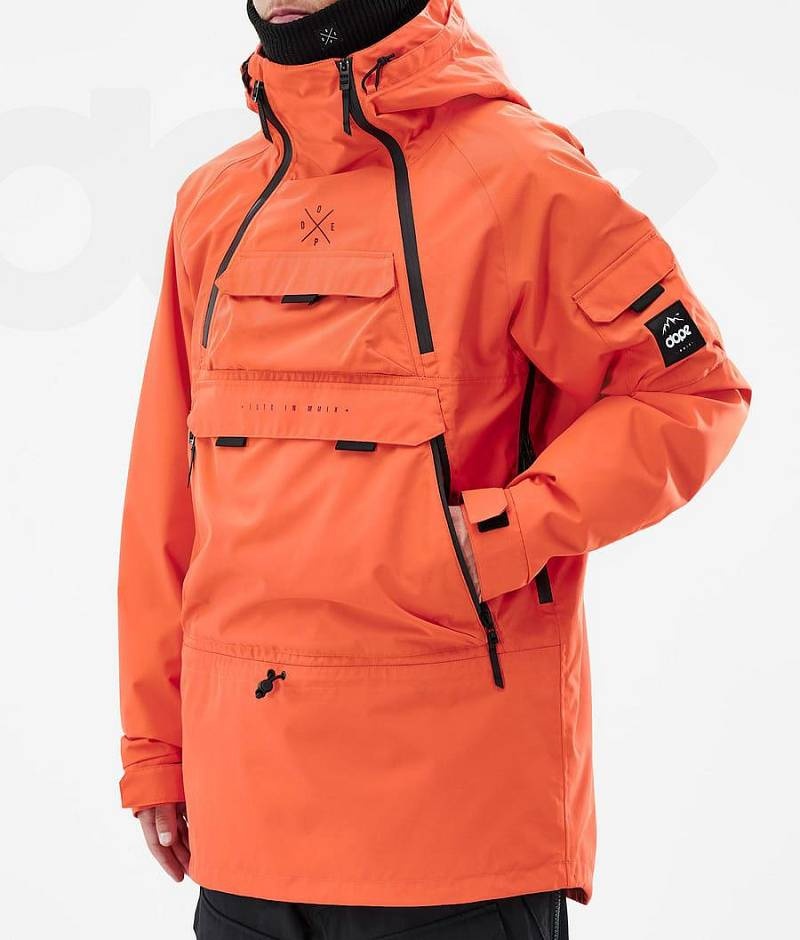 Orange Men's Dope Akin Ski Jackets | India_D1459