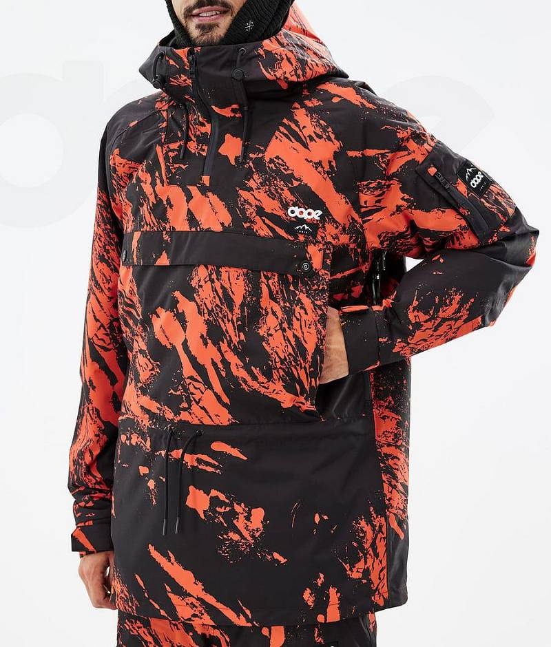 Orange Men's Dope Annok Ski Jackets | India_D2315