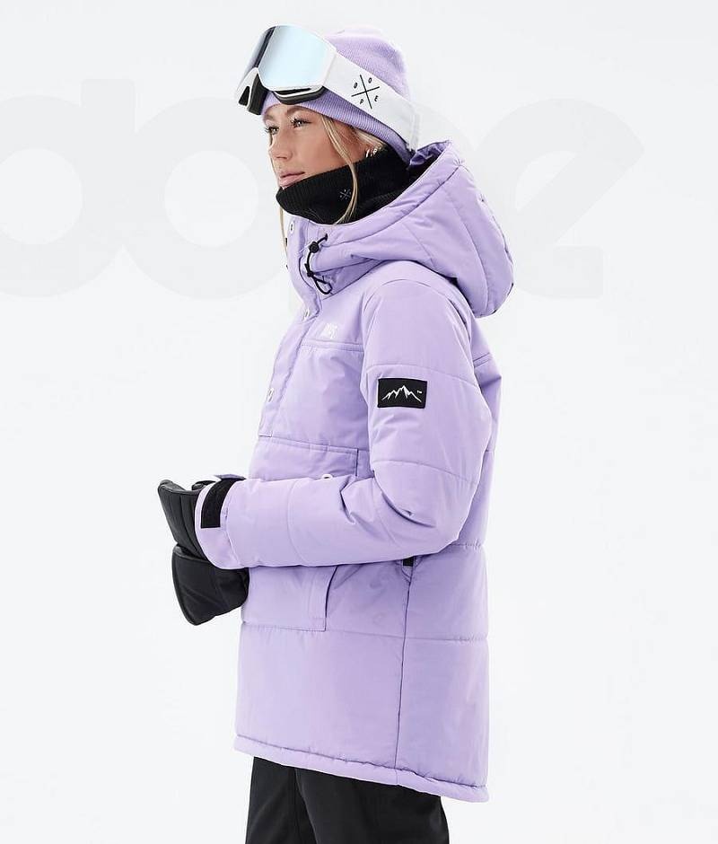 Purple Women's Dope Puffer W Snowboard Jackets | India_D1749