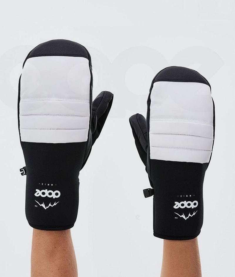 White Men\'s Dope Ace Snowboard Gloves | India_D2481