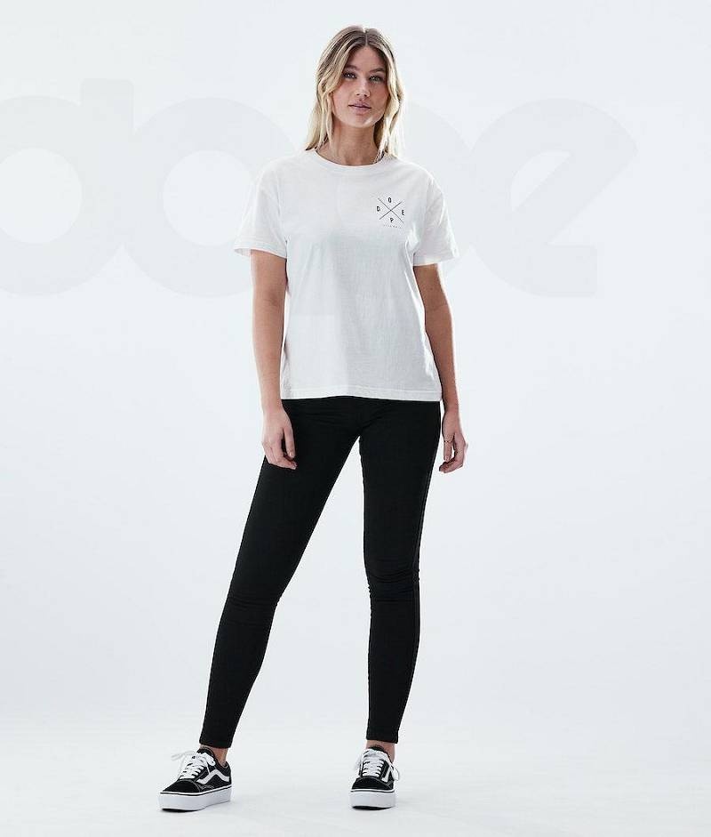White Women's Dope Regular T-shirts | India_D1719