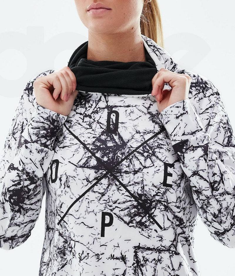 White / Black Women's Dope Snuggle W Base Layer Tops | India_D2411