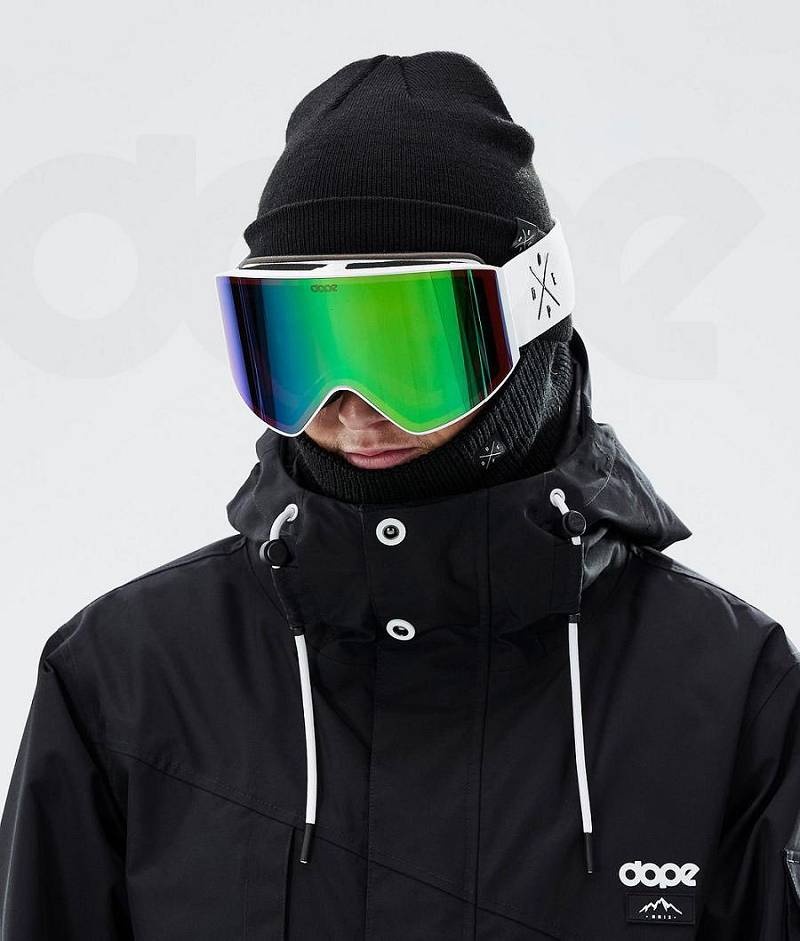 White / Green Men's Dope Sight Goggles | India_D2529