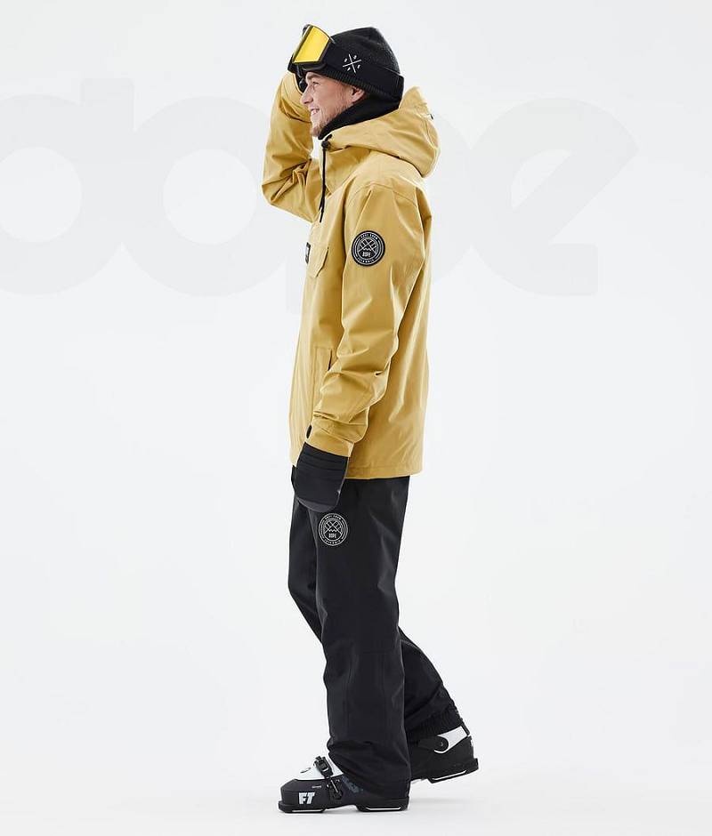 Yellow Men's Dope Blizzard Ski Jackets | India_D1398